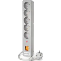 Hsk DATA ALP-ACARX5-----113 power extension 3 m 5 AC outlet(s) Indoor Gray