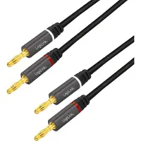 Ginza.se CA1210 Luidspreker Audio Aansluitkabel 3.0 m Zwart Afgeschermd, Kleurcodering