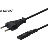 Savio Voedingskabel Savio CL-105 Zwart 2-pin C7 3 m
