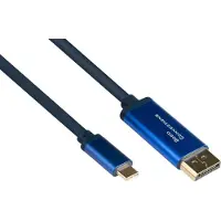 Varia Alcasa 4812-CSF020B, 2 m, USB Type-C, DisplayPort, Mannelijk, Mannelijk, Recht