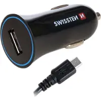 Swissten USB Autolader met 1A vermogen + KABEL Micro-USB, Auto-adapter