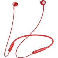 Lenovo HE06 Moving-Coil draadloze hoofdtelefoon, Bluetooth, in-ear, rood