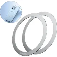 Baseus Halo Metalen Ring voor Magnetische Houders (Two Pack) Zilver