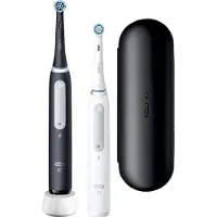Braun Elektrische tandenborstel, Braun iOG4d.2J6.2K Oral-B iO4 Elektrinis Dantų Šepetėlis Duo Pack Matinis Juodas+Quite Baltas (Oscillerende tandenborstel)