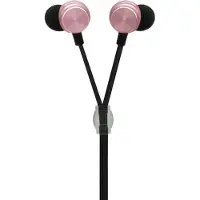 2GO Metalen InEar Headset 3,5 mm stereo, zilver/rood (Bedraad), Koptelefoon, Roze