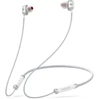 Lenovo HE08 hoofdtelefoon met bewegende spoel draadloze Bluetooth in ear wit (12 h, Draadloze), Koptelefoon, Wit