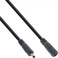 InLine DC verlengkabel | 3,5 x 1,35mm | max. 140W | zwart | 5 meter