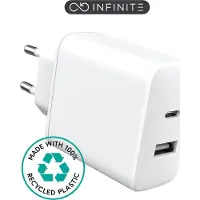 ESTUFF INFINITE USB-oplader EU USB-C (20 W), USB-lader, Wit