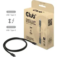 Club 3D CAC-2501 Thunderbolt-kabel Thunderbolt 5 Thunderbolt (USB-C) stekker 1.00 m Zwart Halogeenvrij