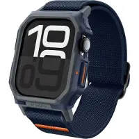 Spigen voor Apple Watch Series 11/10 46mm Band met Case, Lite Fit Pro Duurzame TPU Cover met Lichtgewicht Strap - Marineblauw
