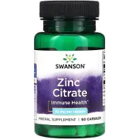 Swanson Health , Zink Citraat, 30 mg , 60 Capsules