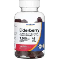 Nutricost , Elderberry, 90 Gevoopt Gummies