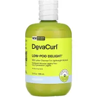 DevaCurl Low-Poo Delight milde schuimreiniger voor lichtgewicht vocht Groene oase 12 fl. oz. oz.
