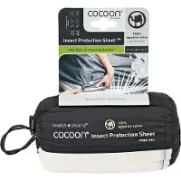 Cocoon - Insect Shield Protection Sheet - Reisdeken 200 x 160 cm, zwart