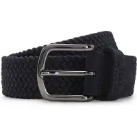 BOSS Geweven riem met leren details Maat 85