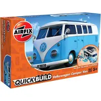 Airfix Modelbouwpakket Auto - J6024 QUICKBUILD Volkswagen VW Camper Bus - Blauw - Wit Plastic - - Modelbouw