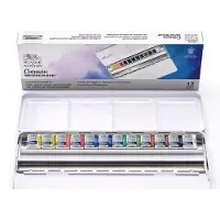 Winsor & Newton Cotman aquarelset "Blue Box" 12 halve napjes