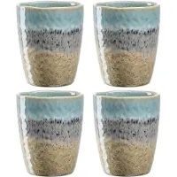 Leonardo Mok Matera Blauw/Beige 300ml (Set van 4)