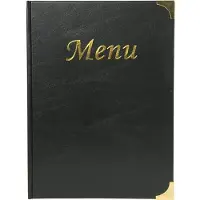 Securit set van 10 x Menukaart Basic A4 - Zwart
