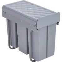 En.casa Inbouw prullenbak Froland 3x10 liter 48x26x42 cm grijs []