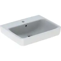 Geberit Renova plan wastafel - 60x48cm - 1 kraangat - met overloop - wit 501.636.00.1