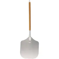 Mustang Pizzaschep – 30,5 cm – Aluminium Pizza Peel met Acacia Houten Handvat – Voor BBQ & Pizza Oven
