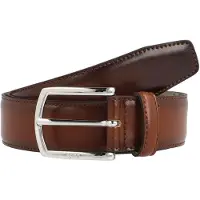 BOSS leren riem met logo-sluiting