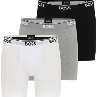 BOSS Boxershorts grijs gemêleerd / zwart / wit