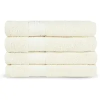 Good Morning Badstof Handdoek 100% Katoen 50x100cm - ecru - Set van 4