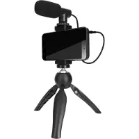 Puluz , Stream en Vlog Pakket voor Smartphone met Stabiel Statief en Microfoon, Zwart