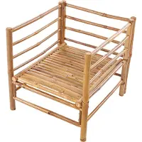 Beliani CERRETO - Loungeset 5-zits - Taupe - Bamboe