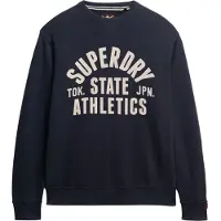Superdry Sweatshirt 'Athletic Essentials' marine / wit