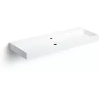 Clou Wash Me wastafel wit keramiek B110xH8xD42cm