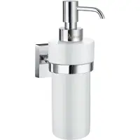 Smedbo Zeepdispenser House Wandmodel Porselein Glas met Chroom