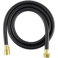 Guido Gusto Doucheslang 150cm mat zwart Pvc Mat goud