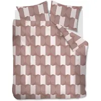 Vt wonen Dekbedovertrek vtwonen Check Mate Terra Katoen-140 x 200 / 220 cm | 1-Persoons