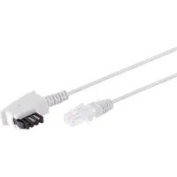 S-Impuls TAE-F - RJ45 DSL/VDSL telecom kabel | 2-aderig (8P2C) | wit | 20 meter