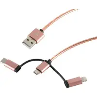 S/CONN 3in1 Ladekabel MicroB/ TypC/ 8-pin Stecker 1m