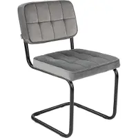 Kick Collection Kick buisframe stoel Ivy - Grijs - Velvet stof - Verkrijgbaar in diverse kleuren