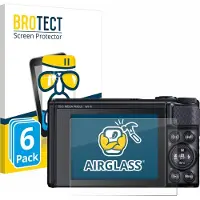 BROTECT Screenprotector 6 Stuks voor Canon PowerShot SX740 HS / Lite Beschermglas transparant