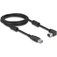 DeLOCK USB-A - USB-B haaks (boven) kabel | USB3.0 5 Gbps | 10W | zwart | 2 meter