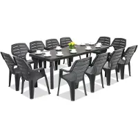 BICA Tuinmeubelen Bergen/Marne voor 12 personen antraciet