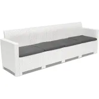 BICA Vierzitsbank van kunststof rotan wit