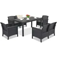 BICA Venezia Apetito 6 antraciet technorattan set