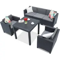 BICA Kunststof rotan set met grote bank Colorado Dallas Apetito 5 met box