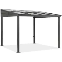 Garden Point Aluminium terrasoverkapping Tarragona 3 x 3 m antraciet