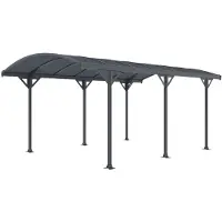 CoverTech Polycarbonaat shelter Minnesota 3 x 5 m antraciet