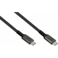 GOOD CONNECTIONS USB 2.0 oplaad-/datakabel , USB-C naar USB-C, vermogen 240 W, tot 480 Mbit/s, lengte 1 m, zwart