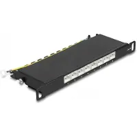 DeLOCK 10 inch patch panel | 8x RJ45 | CAT6a | STP | 0,5U | zwart