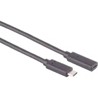 S-Impuls USB-C verlengkabel | USB3.2 20 Gbps | PD 60W | 4K 60Hz | zwart | 1,5 meter